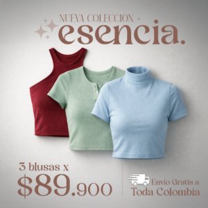 set x3 blusas talla única colombia