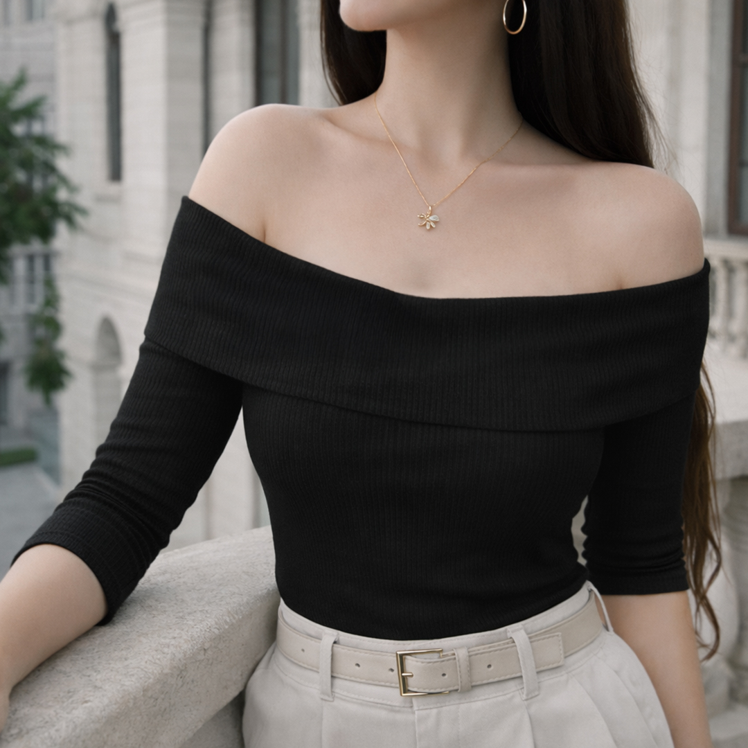 Blusa Perla 2 blusa perla negra talla única Colombia